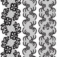 Set of beautiful lace vector trims N13