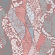 Lace seamless pattern with flowers N218
