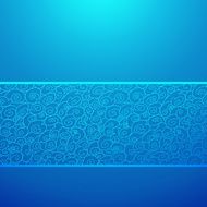 Blue wave horizontal ornamental background Vector illustration
