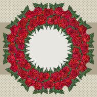 Old school frame with roses N10