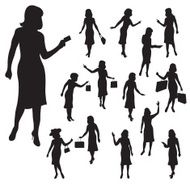 silhouettes of women N14