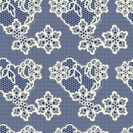 Old lace background ornamental flowers and hearts