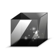 Vector black cube