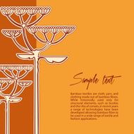 Vector background from fennel flower branch N2