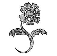 Lace flower applique N4