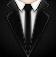 Black tuxedo with tie