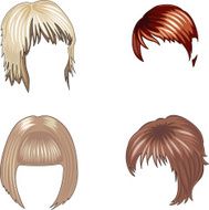 women&#039;s hairstyles set