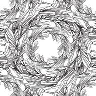 abstract geometrical seamless monochrome pattern