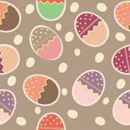 Vector Easter Seamless pattern with eggs background N3
