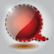 Abstract glossy speech bubble vector background N2