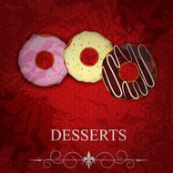 Vector dessert menu in grunge vintage style N2