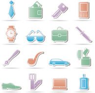 man Accessories icons and objects N2