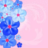 Abstract Colorful Background with Flowers Vector Illustration N10