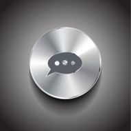 Vector speech bubble button