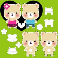 Couple of teddy bears N2