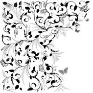 Foliate design to postcards N2