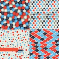 Seamless abstract retro pattern Stylish geometric background N15