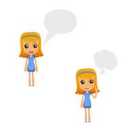 set of funny cartoon housewife N4