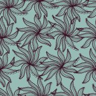 Floral seamless pattern in retro style