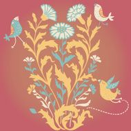 Cartoon floral background