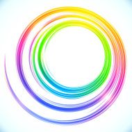 Rainbow vector abstract circle frame N2