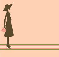 Retro Pregnant Woman