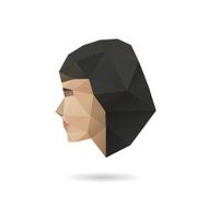 Woman face silhouette vector illustration N3