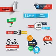 Collection of Sale Discount Styled origami Banners N3