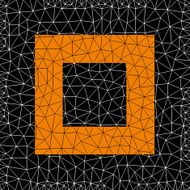 Abstract Design Orange Square Vector