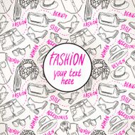 background with women's clothing N3