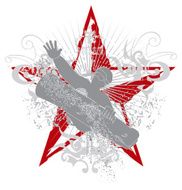 snowboard star design emblem