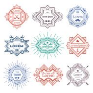 Hipster modern emblems