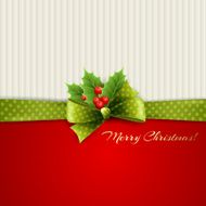 Christmas decoration with holly leaves N3