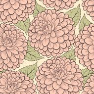 seamless background with flowers Hand-drawn