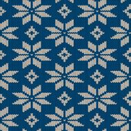 Seamless knitted pattern with snowflakes N2