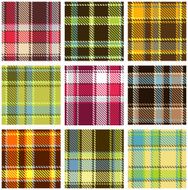 Seamless textured vector plaid pattern N5