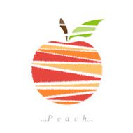 Vector of fruit peach icon N2