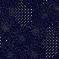 Beautiful seamless background with blue flowers N3
