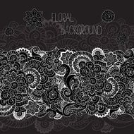 Abstract floral retro background pattern in vector N2