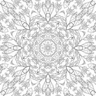 Seamless Outline Floral Pattern N21