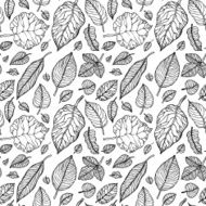Leaves Seamless vector background N21
