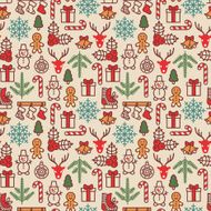 Christmas background seamless tiling Vector illustration
