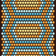 Ethnic african beads abstract color seamless pattern N7