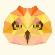 Bright polygonal owl background