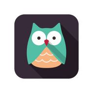 owl bird flat icon series N3