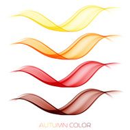 Abstract colorful transparent wave collection N2