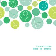 Vector abstract green circles horizontal frame seamless pattern background N2