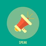 Icon of megaphone Speak concept