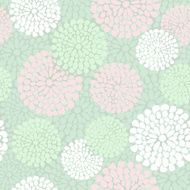 Beautiful floral pattern in pink and mint color vector