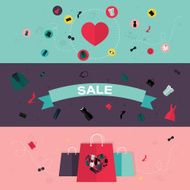 Set of flat design concept icons for beauty and shopping N3